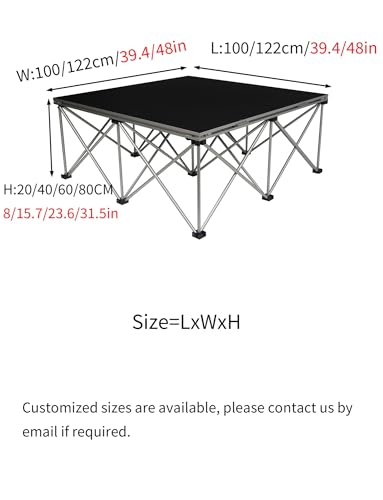 Kit da palco pieghevole – Design portatile resistente per concerti, eventi e spettacoli – Costruzione durevole, facile installazione, uso versatile