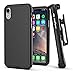 Encased iPhone XR Belt Clip Holster Case, Ultra Slim Protective Cover with Belt Holder (Slimshield Series) Black