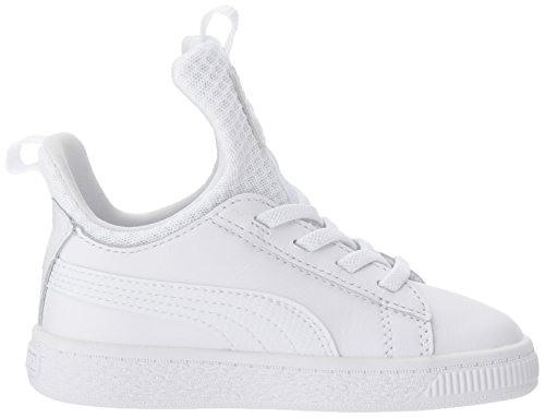 PUMA PUMA Baby Basket Fierce EP Slip On Sneaker, White White, 8 M US Toddler