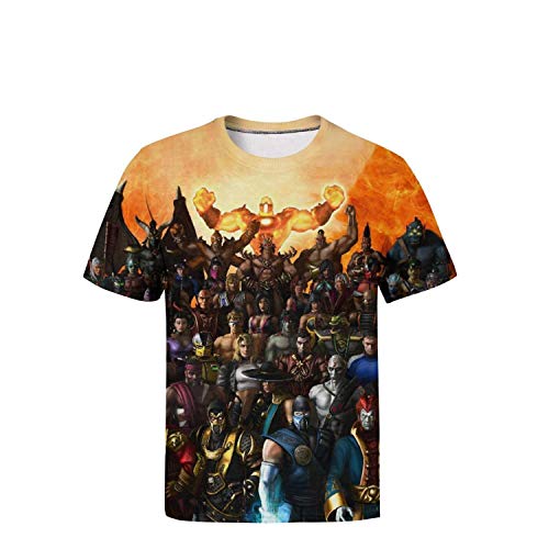 Men's T Shirts 3D Creative Graphic Print Mortal-Kombat-Cheat-Shaolin-Monks-Organ- Colorful Summer Short Sleeve T-Shirts