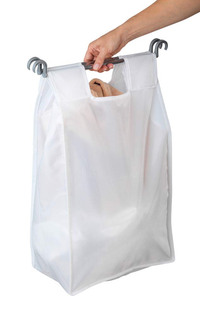 WENKO Arona – Chariot Buanderie 3 Niveaux + 2 Sacs Linge 64L Sur Roulettes