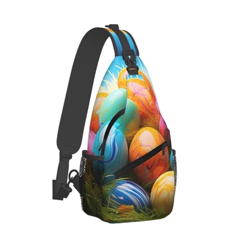 Bolso bandolera unisex negro tipo chest bag miniatura 7