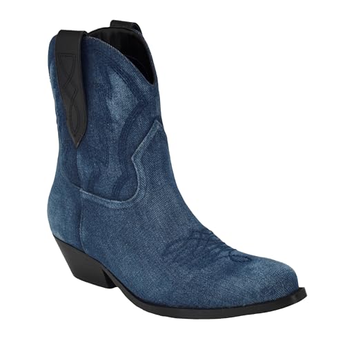 Guess Women's Ginette2 Boot, Blue Denim 420, 8
