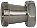 Dixon B31TP-G200150 304SS Threaded Bevel Seat x Plain Bevel with Hex Nut, Concentric, 2" x 1.5"