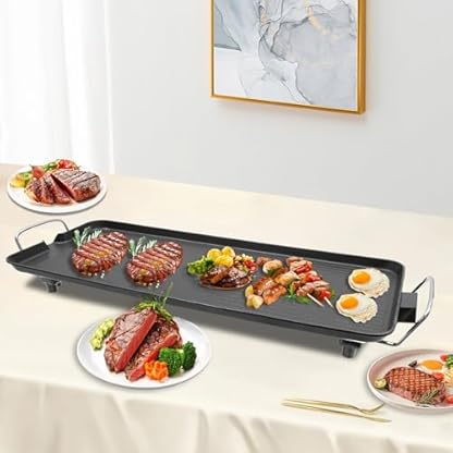 Elektrische Grillplatte, Elektrogrill Tischgrill Elektischer Tischgrill Elektrogrill Elektrischer BBQ-Grill, Tragbarer Abnehmbarer Standgrill – Bild 8
