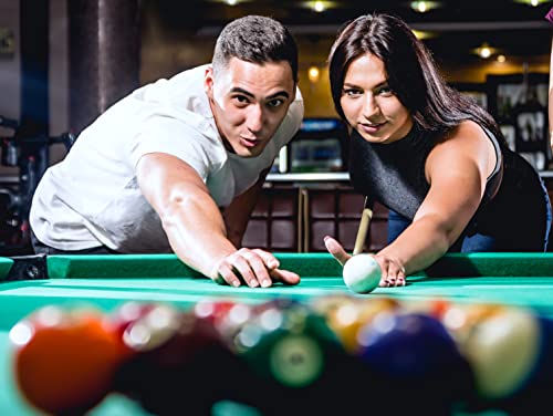 Premium Pool Billardtisch 7ft groß Tischbillard schwarz grünes Spieltuch mit Zubehör – Bild 7