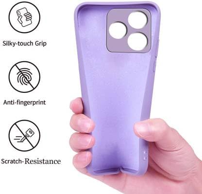 Image of A rtistque Liquid Silicone Back Cover Case for Realme C53 Shockproof TPU Soft Flexible with Camera Protection - Purple