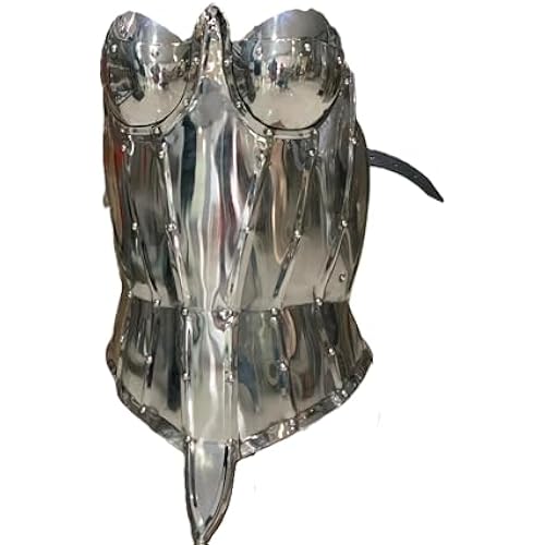 LARP Fantsy Female Armor Corset Lady Steel Breastplate Cosplay Stage Armor Halloween Roleplay Armor Costume