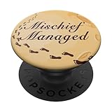Footprints Mischief Managed Hand Holder Knob Gift PopSockets PopGrip: Swappable Grip for Phones & Tablets PopSockets Adhesive PopGrip