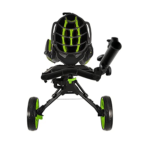 Image of KVV 3 Wheel Golf Push Cart Ultra Lightweight Smallest Folding Size, New-Version Scorecard Holder