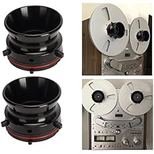 Nab Reel Hub Adaptors for 10in Reel to Reel Tape Recorders, 1 Pair Aluminium Nab Hub Device for for Akai for TEAC, Universal Loading Device Black