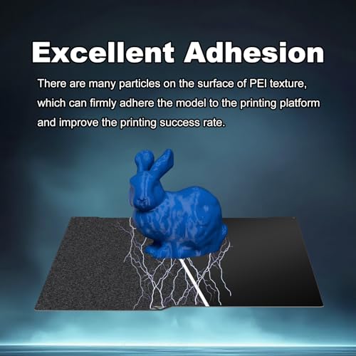Image of 256x268mm Black Build Plate for Anycubi Kobra 3 V2 /Kobra 3 /Kobra 3 Combo, Double Sided Textured PEI+Smooth PEI Flexible Spring Steel Platform Heated Printing Bed for Anycubi Kobra 3D Printer