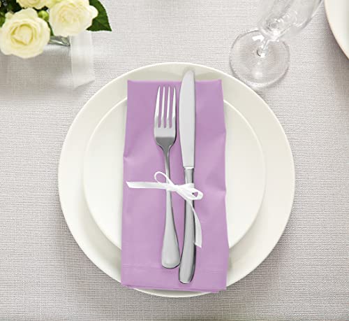 Utopia Kitchen Lavender Cloth Napkins [12 Pack, 18X18 Inch] Cotton Blend Washable And Reusable Table Dinner Napkins For Hotel, Lunch, Restaurant, Weddings, Event And Parties #TOP3