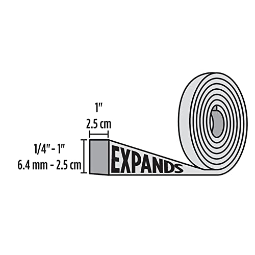 Image of M-D Building Products Expandable Foam Platinum Weatherseal for Uneven Gaps (Gray, 1 inch)
