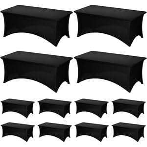Fixwal 12 Pack Black Spandex Table ...