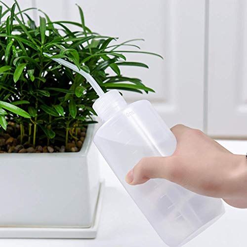 Junhouse Gießflasche Dosen 500 ml mit auslaufsicherem O-Ring für Zimmerpflanzen, Sukkulenten, Kaktus, Kunststoff, Waschflasche für medizinisches Labor, Tattoo
