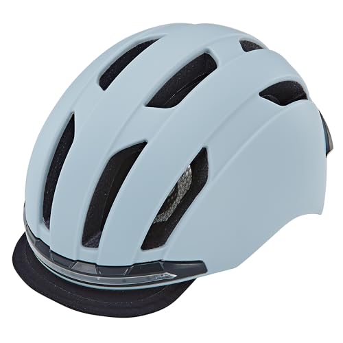 Prophete E-Bike Helm ECO Urban Fahrradhelm, Inmold Technologie, LED-Licht vorne und hinten (360° Sichtbarkeit), Anzeigesignale per Fernbedienung möglich