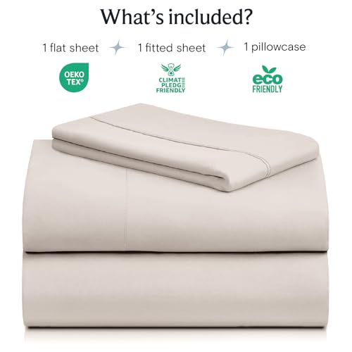 Image of LuxClub 3 PC Twin XL Sheet Set, Deep Pockets Wrinkle Free Cooling Bed Sheets Hotel Bedding for Women, Men, Kids & Teens, Includes 1 Fitted Sheet, 1 Flat Sheet and 1 Pillowcase-Silky Soft Linen