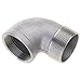 Upgrades Steel 90 Degree Elbow Pipe Fitting 2 Inch Threads Strong Plumbing Connector for Industrial Applications Stainless Metal Pipe Elbow for Copper Brass Pipes