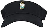 Visor Pineapple Donut Lean Codein Dirty Sprite Embroidered Sun Hat (Lit Teddy | Black)