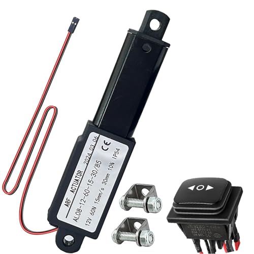 Urant 003 Mini 12V 1.2 "Stroke Electric Linear Actuator, 60N(13.4Lbs),Speed 15Mm/S Linear Motion Actuator,Waterproof Linear Actuator cover