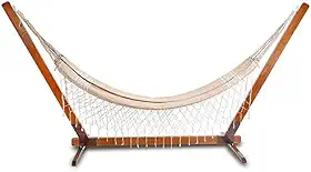Suporte De Madeira Com Rede de Descanso Bege
