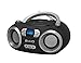 Produktbild OUTMARK BAIO TRAGBARER CD-Radio-Bluetooth-Player USB AUX-IN MP3 Fernbedienung LCD-Display MIT Blauer Beleuchtung FM-Radio KOPFHÖRERANSCHLUSS 2 x 1,5W RMS Boombox (Black)