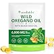 Oregano öl mit Schwarzkümmelöl Kapseln 2 in 1, 120 Softgel Oregano Öl Vegan, 6000mg Oreganoöl mit 200mg Schwarzkümmelöl, 130mg Carvacrol