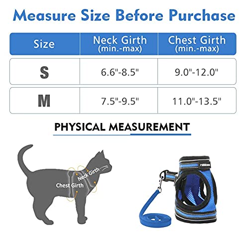 rabbitgoo Cat Harness and Leash Set for Walking Escape Proof, Adjustable Soft Kittens Vest with Reflective Strip for… - Image 8