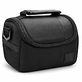 eCostConnection Small Soft Padded Camera Equipment Bag/Case For Canon, Nikon, Sony, Samsung, Olympus, Pentax, Panasonic & More… + Microfiber Cloth