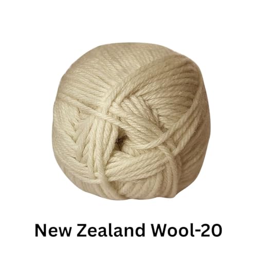 Image of VCR Warm Beige Chunky Wool Yarn, 100 Grams, Hank, 196 Meters, 100% New Zealand Wool Knitting Yarn, Soft Crosia Thread Suitable for Baby Blankets & Booties Pack of 1