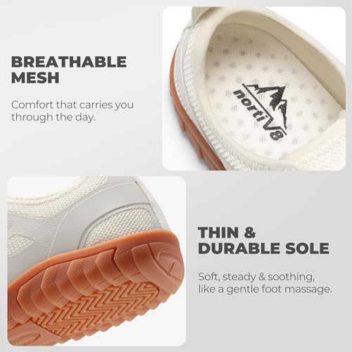 NORTIV 8 Barefoot Water Shoes for Women Men Minimalist Breathable & Comfortable Beach Swim Boat Pool Outdoor Walking Shoes, Zero Drop Sole, Seagull3