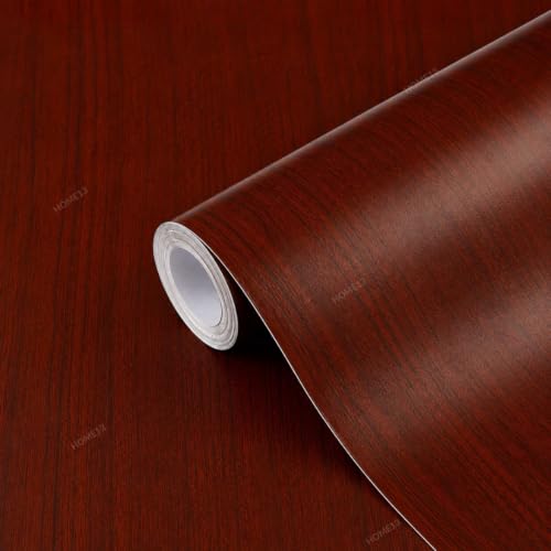 Image of HOME13 Wood Contact Paper Peel and Stick Wood Grain Wallpaper for Countertops Self-Adhesive Removable Waterproof Brown Vinyl Wall Paper for Furniture Kitchen(24x168 Inch)