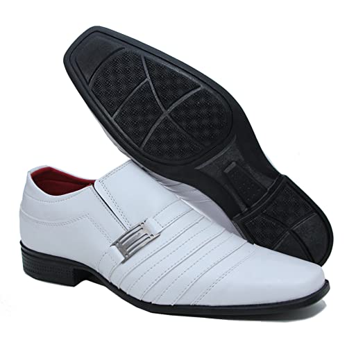 SAPATO BRANCO SOCIAL OXFORD MASCULINO ESTILO ITALIANO (42, BRANCO)