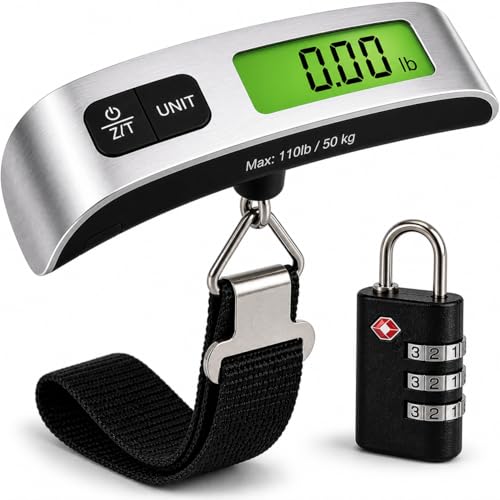 Luggage Scale with TSA Approved Lock, Digital Portable Hanging Baggage Scale...