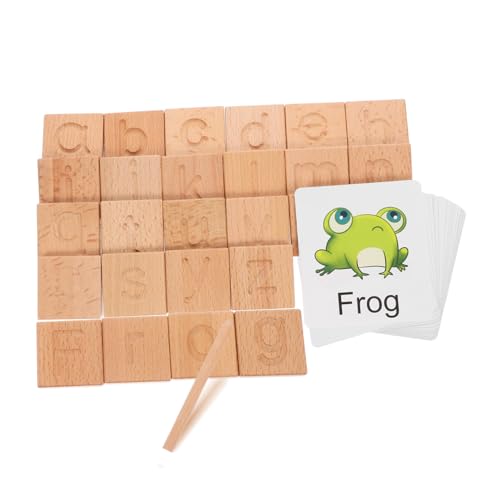 Jeu éducatif en bois Hohopeti planche de traçage double face lettres