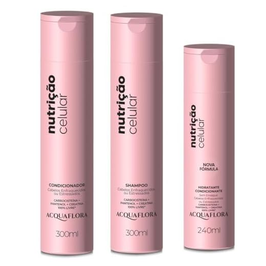 Genérico, KIT NUTRICAO CELULAR SHAMPOO CONDICIONADOR E HIDRATANTE SEM ENXAGUE ACQUAFLORA