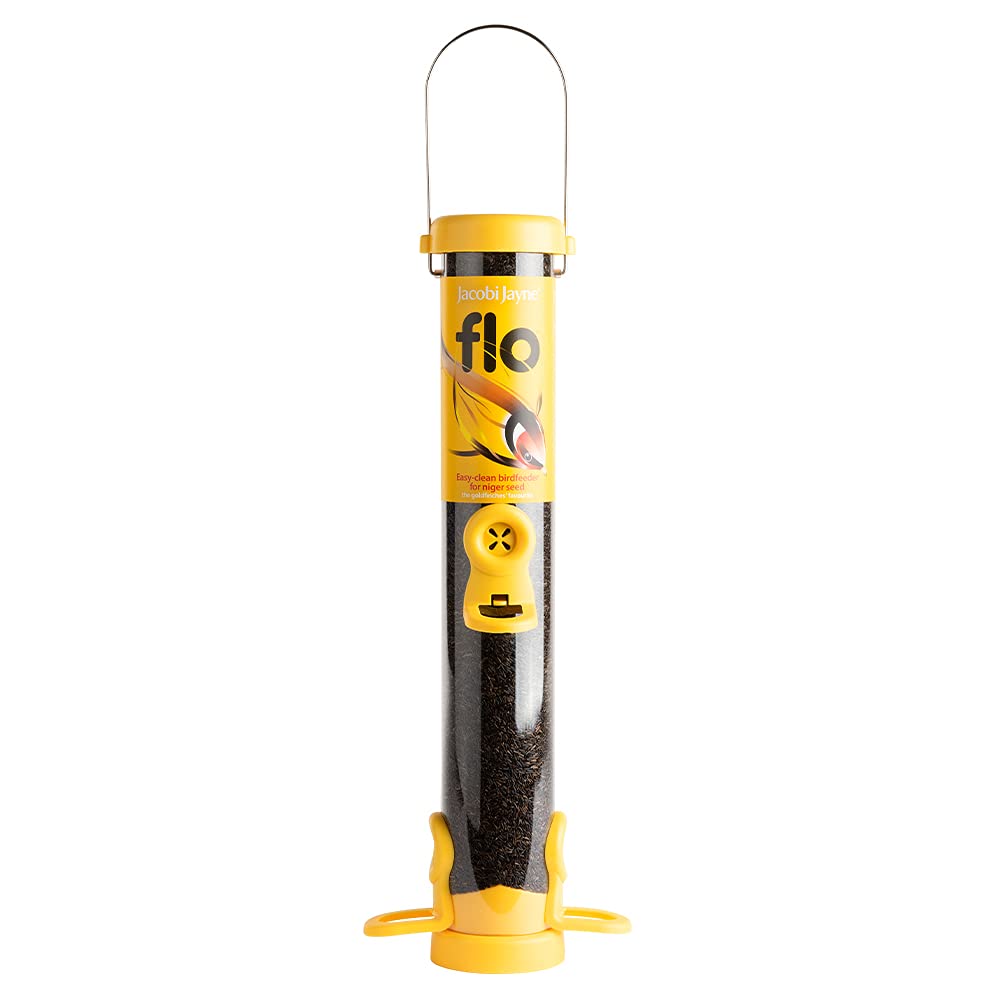 Jacobi Jayne FLO-N2Y Flo Niger Seed Feeder 4 Port Yellow