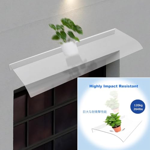 Auvent de porte en polycarbonate de qualité supérieure finition mate - 5