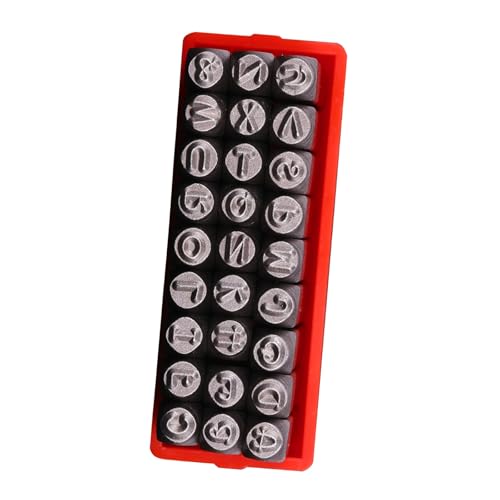 Professional 3mm Steel Letter Number Stamper Metal Handle Leather Punches Carving Tool for Leather Craft Jewelry Making Steel St