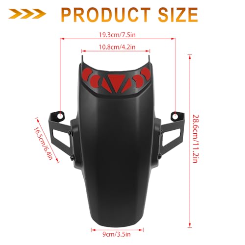 Image of Motorcycle Front Mudguard Extender Extension Fender Bracket Replacement for Honda CRF1000L 16-19 CRF 1000L ADV 18-19 CRF1100L ADV 20-23 Wheel Mudguards Splash Guard Cover(Type A)