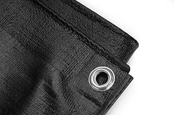 TentHouse 18 x 24 Feet Waterproof HDPE Tarpaulin Sheet for Truck, Agriculture & Outdoor Use Black-image-4
