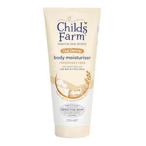 Childs Farm OatDerma Body Moisturiser Fragrance Free Soothing Hydration Sensitive Skin Emollient Baby Kids 200ml