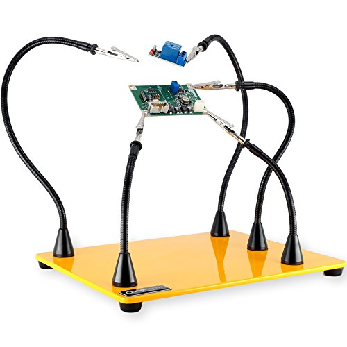 QuadHands Deluxe WorkBench Helping Hands Third Hand System - Magnetic Mount Arms Can be Positioned Anywhere - Ultimate Flexibility