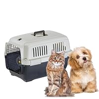 Ferplast Katzentransportbox Clipper 2, Hundetransportbox, IATA-zugelassene Reisebox, Haustiertransportbox für kleine Hunde und Katzen bis 8 kg