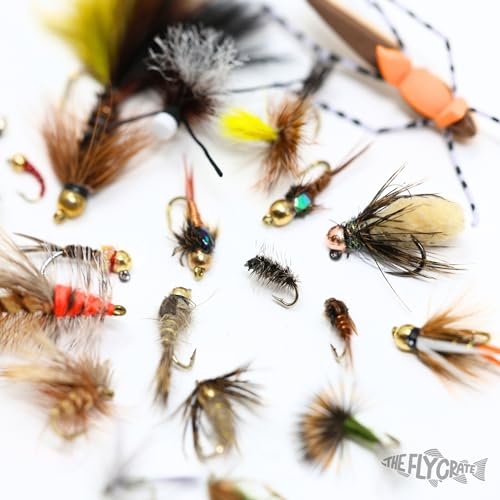 24 Fly Fishing Flies Assortment for Trout | 2 Dozen Fly Fishing Flies Kit | Dry Flies, Nymph, Wet, Streamers, Wooly Bugger Flies | Trout Lure Set Kit - Thumbnail 5