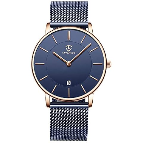 BEN NEVIS Mens Watch, Minimalist Fashion Simple Wrist Watch Analog Date with Stainless Steel Mesh Band Cover