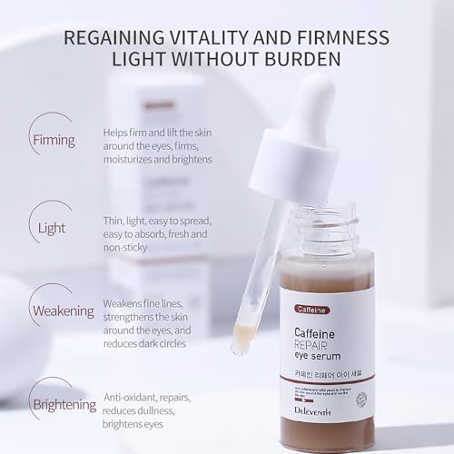 DEleventh Korean Brand Caffeine Vitamin E Anti-Aging Repair Eye Serum 30ml / Anti-Oxidation, Fade Fine Lines, Tender Skin, Remove Acne, Moisturize and Remove Dark Circles Under the Eyes – vue 4