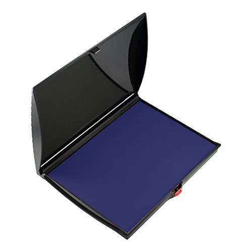 Shiny AS-SHI0940202 Large Stamp Pad, Felt, Plastic Cover, S4, 5" x 7", Blue Ink