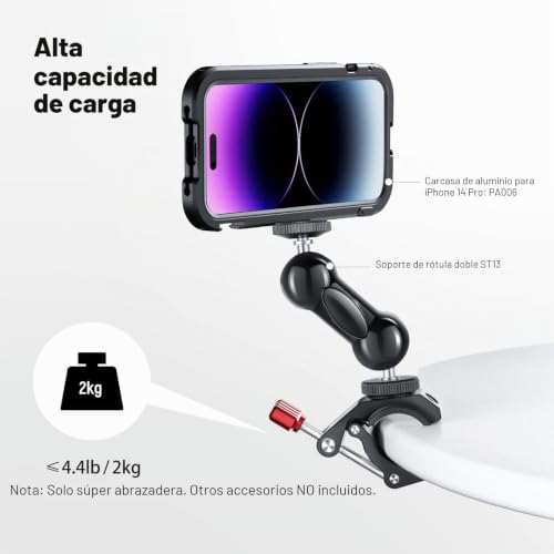 Soporte de Abrazadera NEEWER ST81 para Grabar Vlogs y Vídeos en Estudios Creativos 6